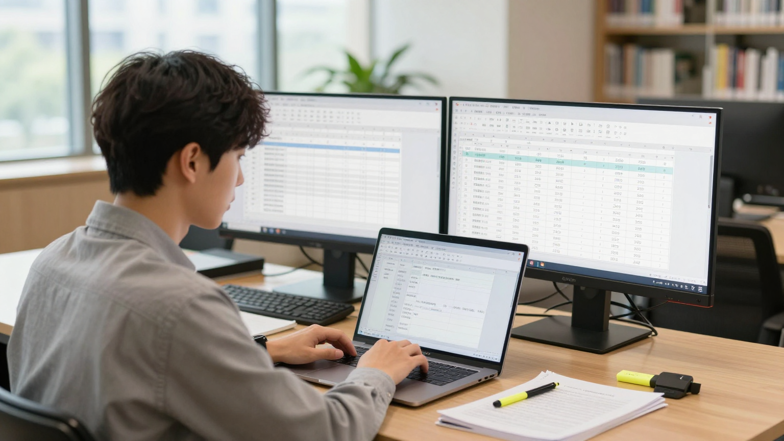 컴퓨터활용능력 1급 실기 시험 준비 모습