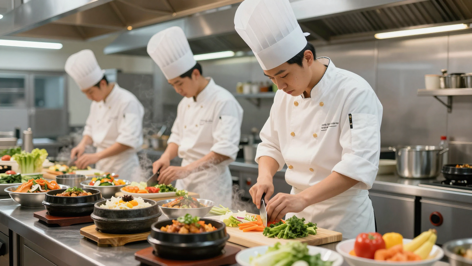 한식조리 실습 현장