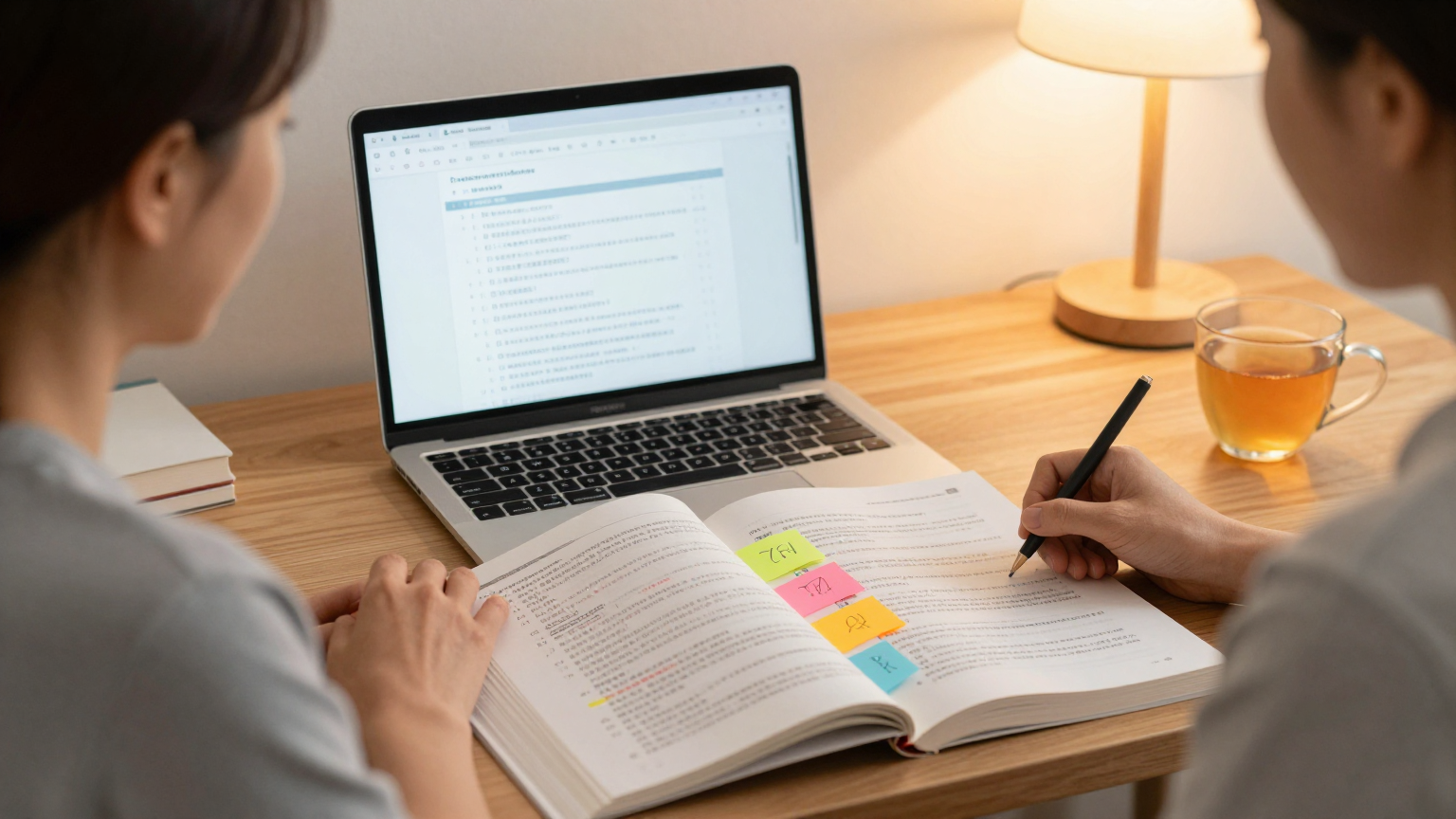 요양보호사 자격증 시험 공부 모습