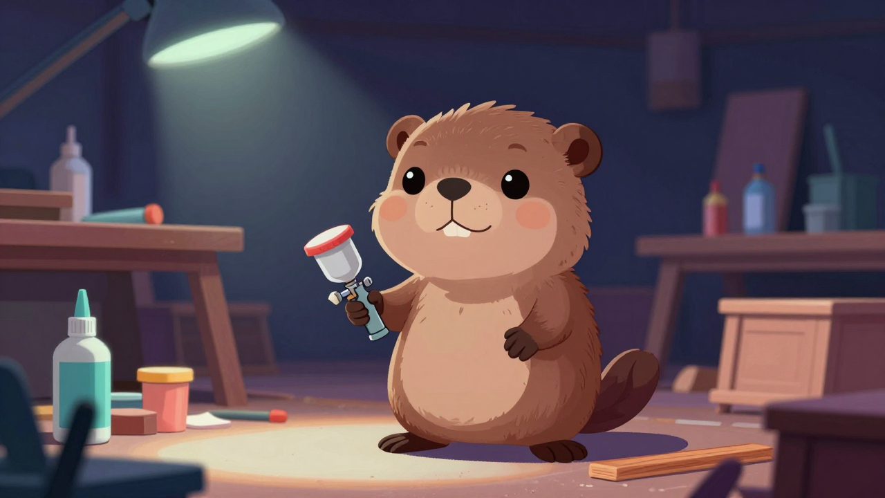 가구도장원 직업 종사자가 업무를 수행하는 모습