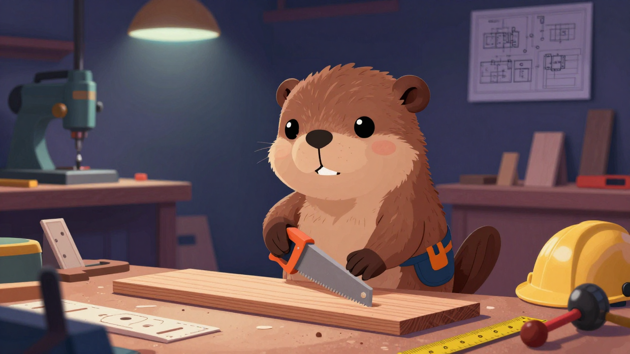 가구목재재단원 직업 종사자가 업무를 수행하는 모습