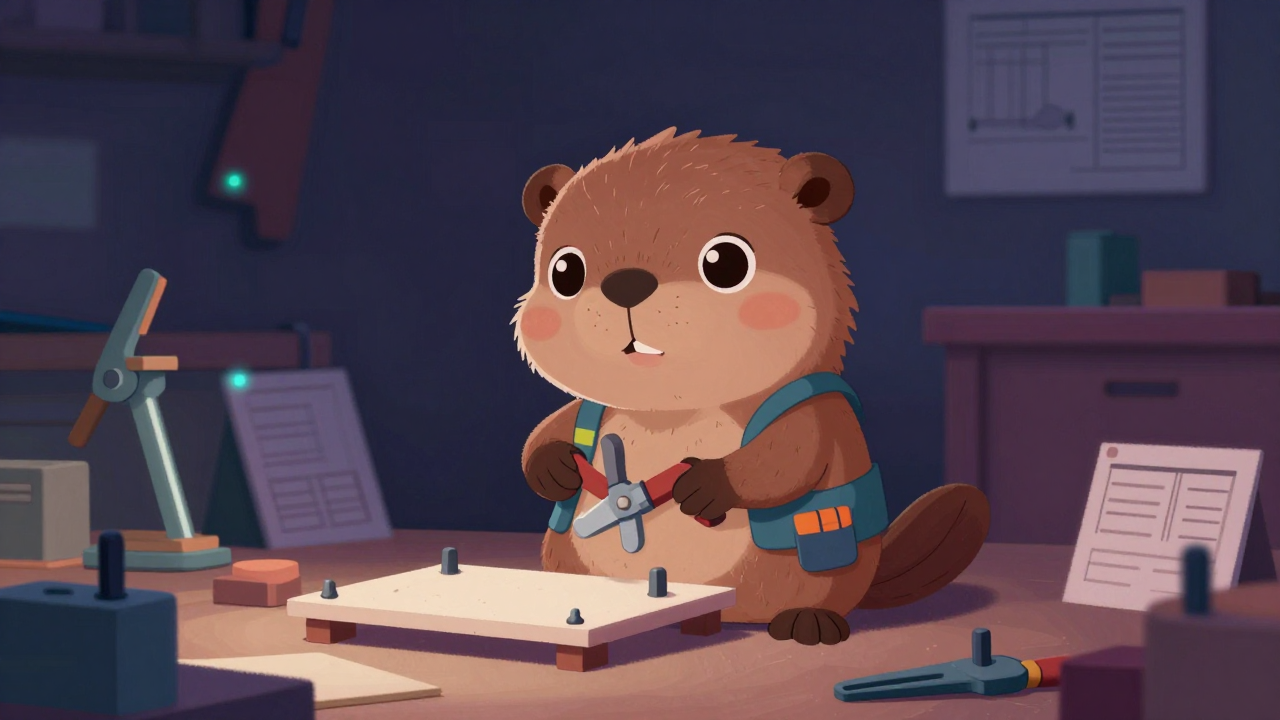 가구부품조립원 직업 종사자가 업무를 수행하는 모습