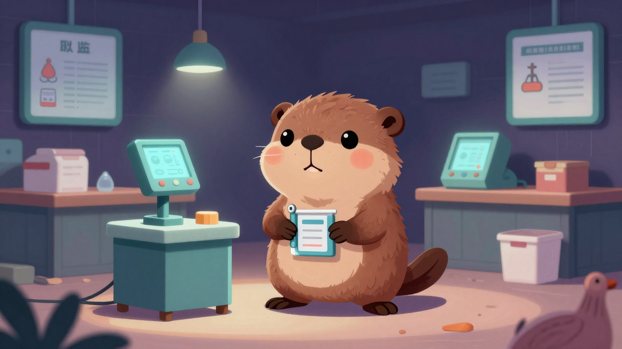 가금도살반장 직업 종사자가 업무를 수행하는 모습