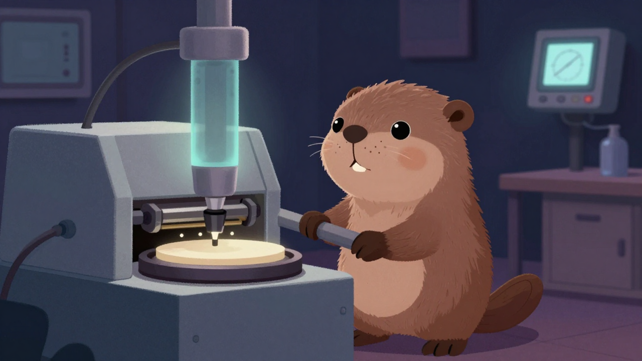 가류성형기조작원 직업 종사자가 업무를 수행하는 모습