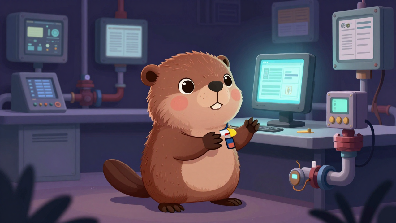 가스계통관리원 직업 종사자가 업무를 수행하는 모습