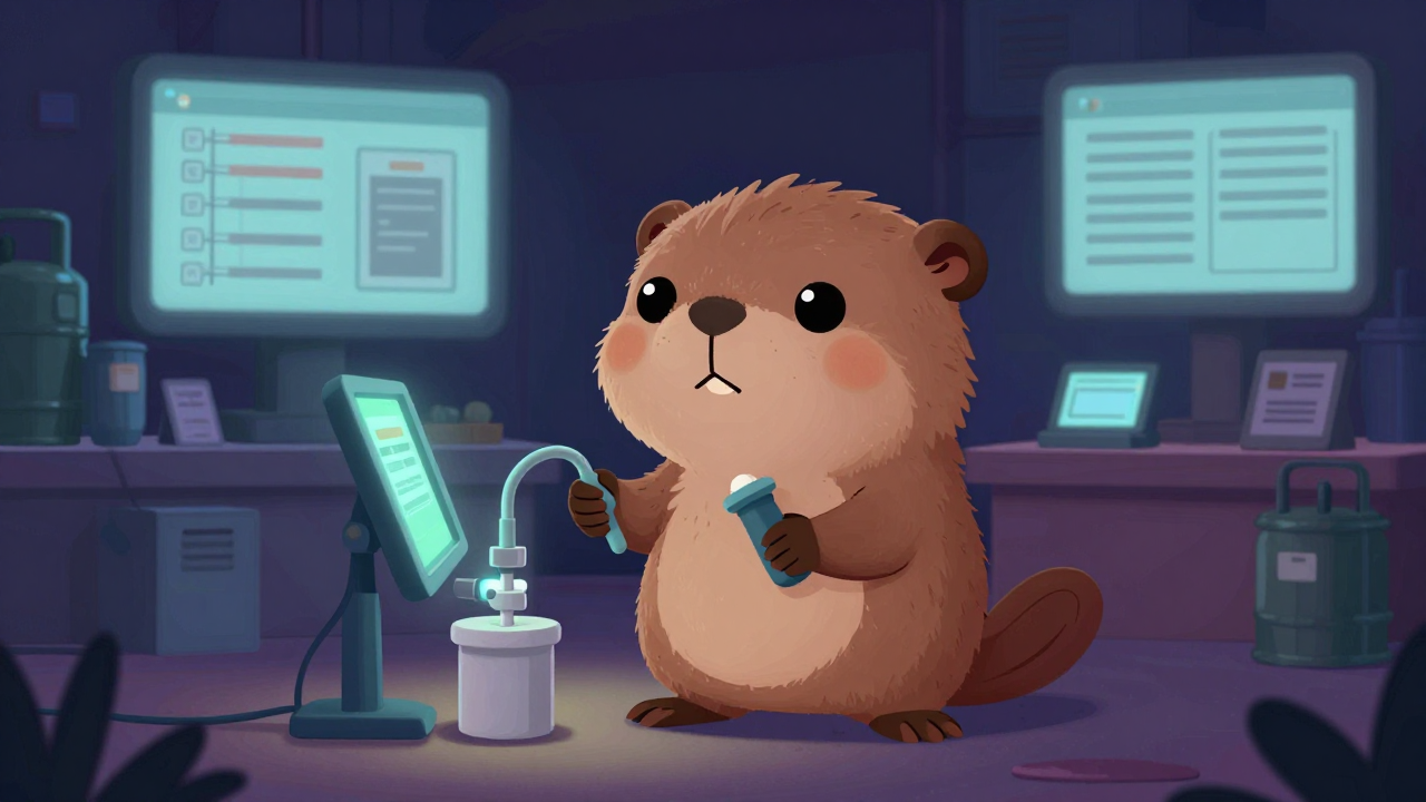 가스도입사무원 직업 종사자가 업무를 수행하는 모습