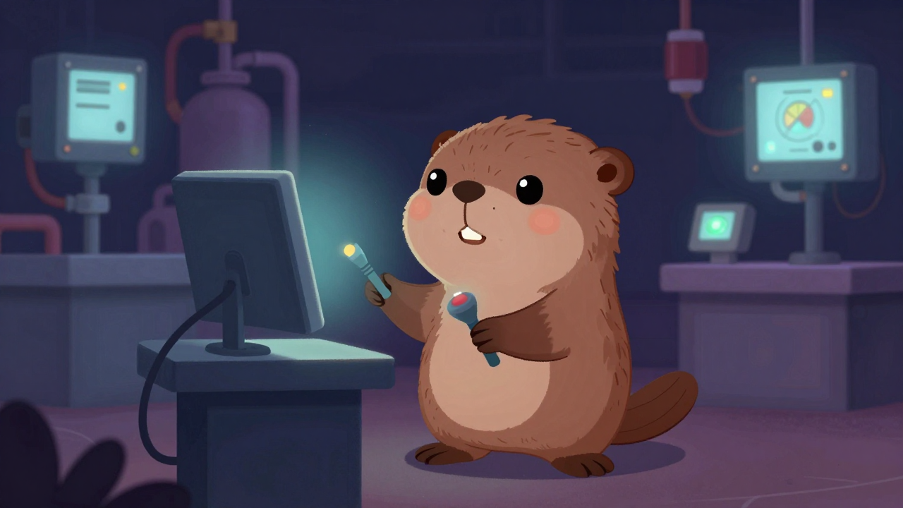 가스생산설비현장운전원 직업 종사자가 업무를 수행하는 모습