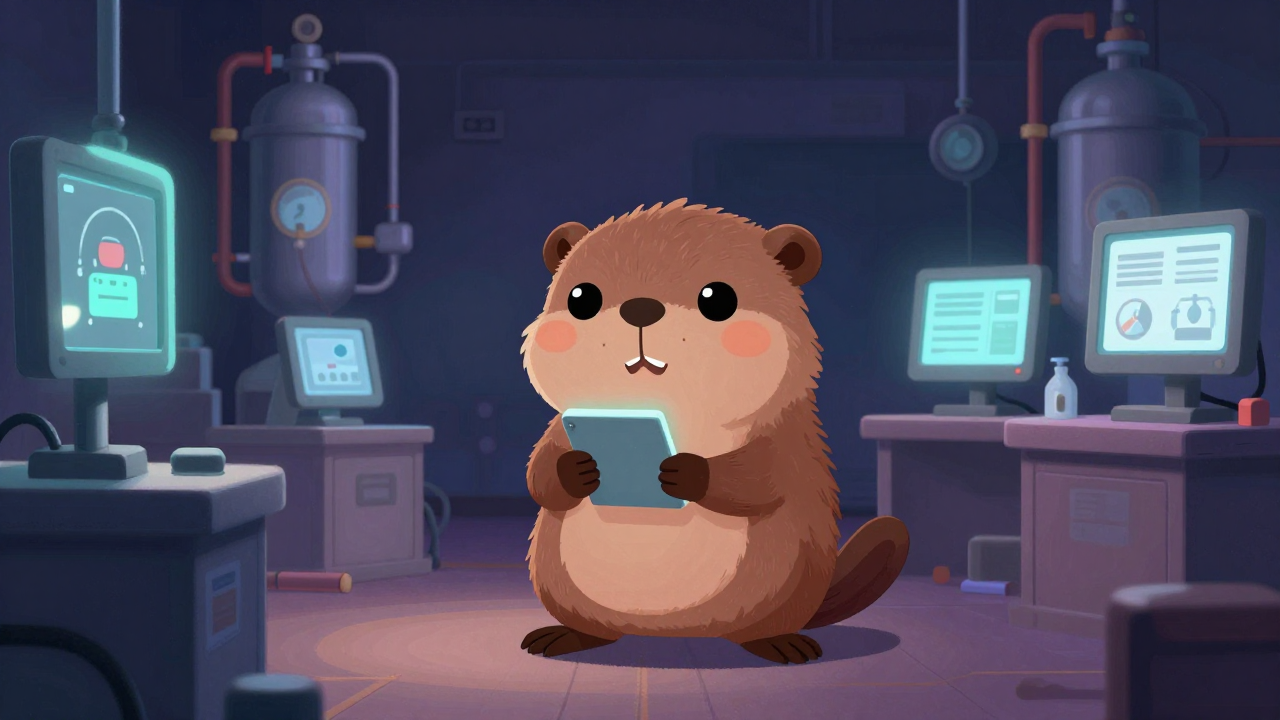 가스제조장치현장감독자 직업 종사자가 업무를 수행하는 모습