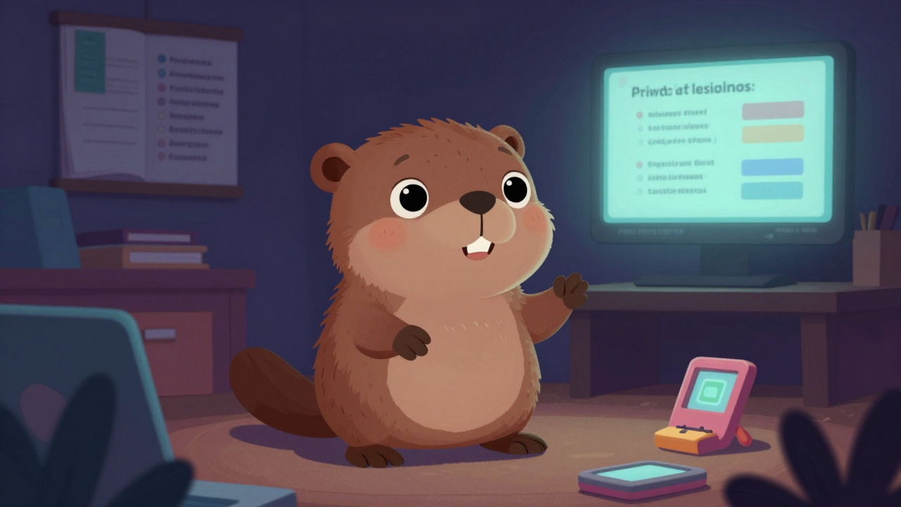 가정교사 직업 종사자가 업무를 수행하는 모습