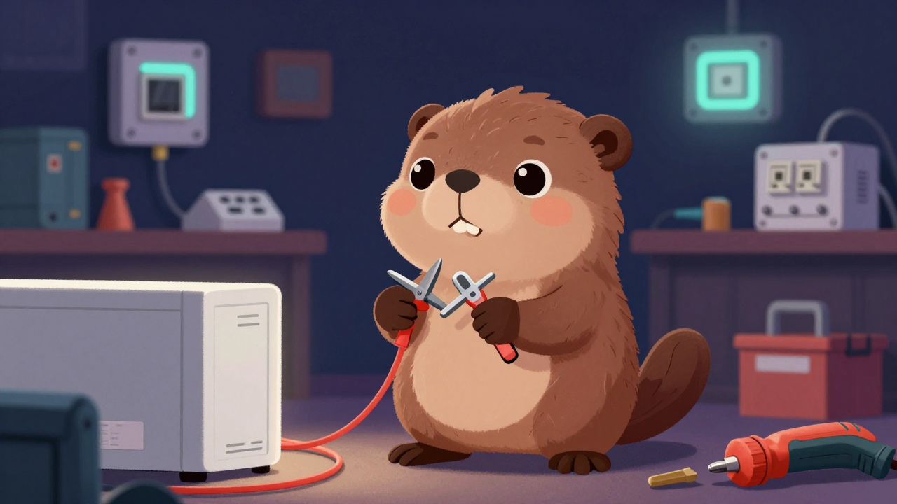 가정용전기기구수리원 직업 종사자가 업무를 수행하는 모습