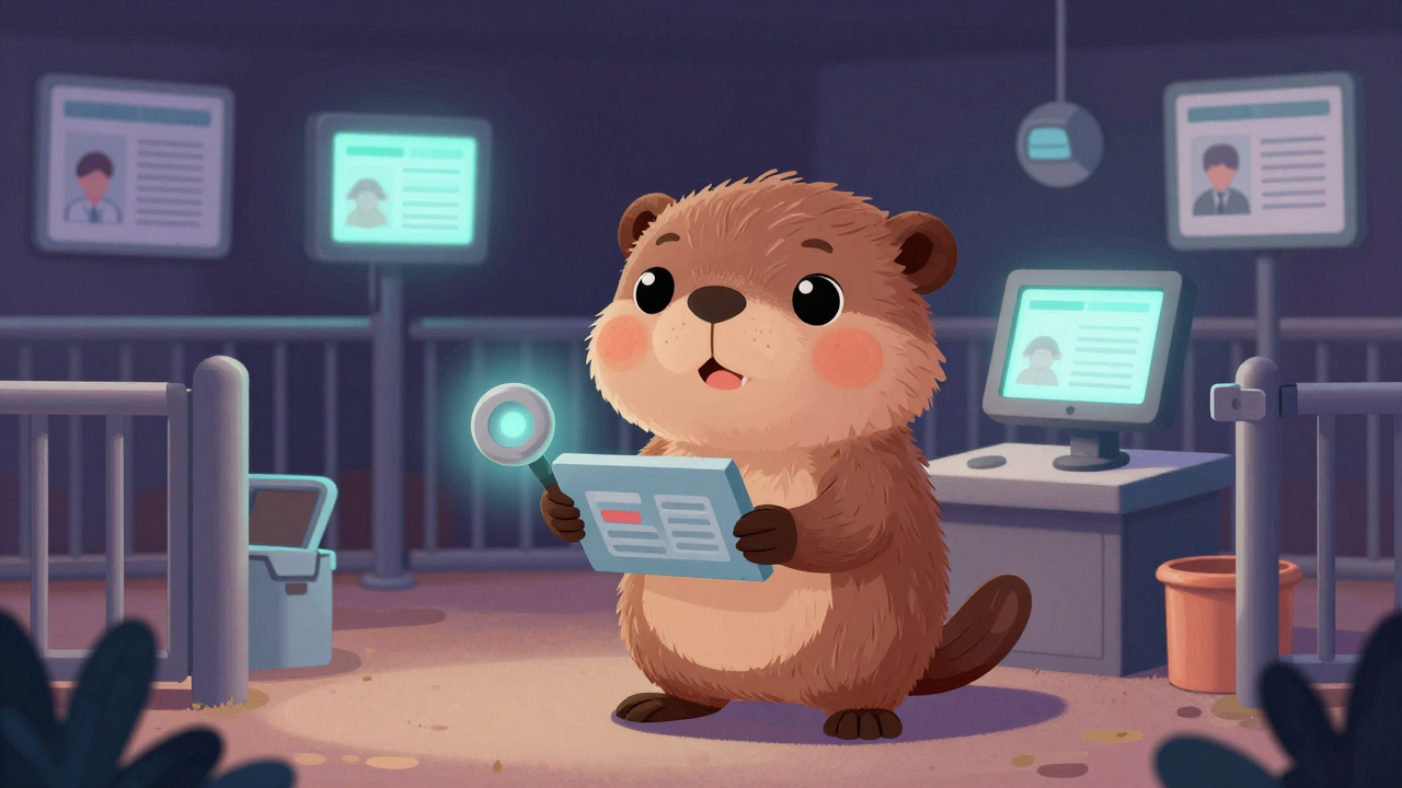 가축계류원 직업 종사자가 업무를 수행하는 모습