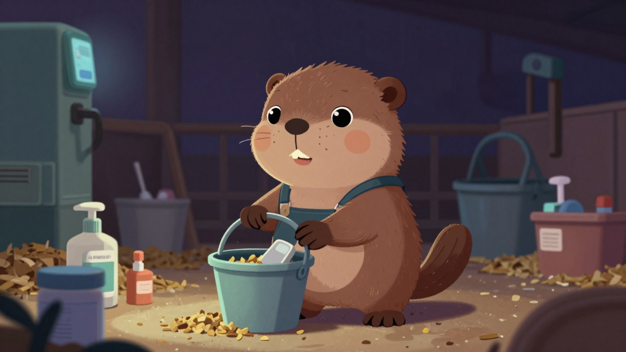 가축사육자 직업 종사자가 업무를 수행하는 모습