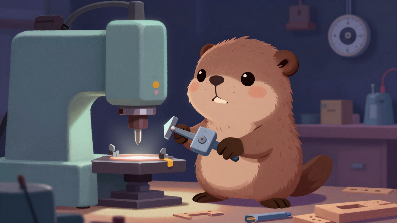 각끌기조작원 직업 종사자가 업무를 수행하는 모습