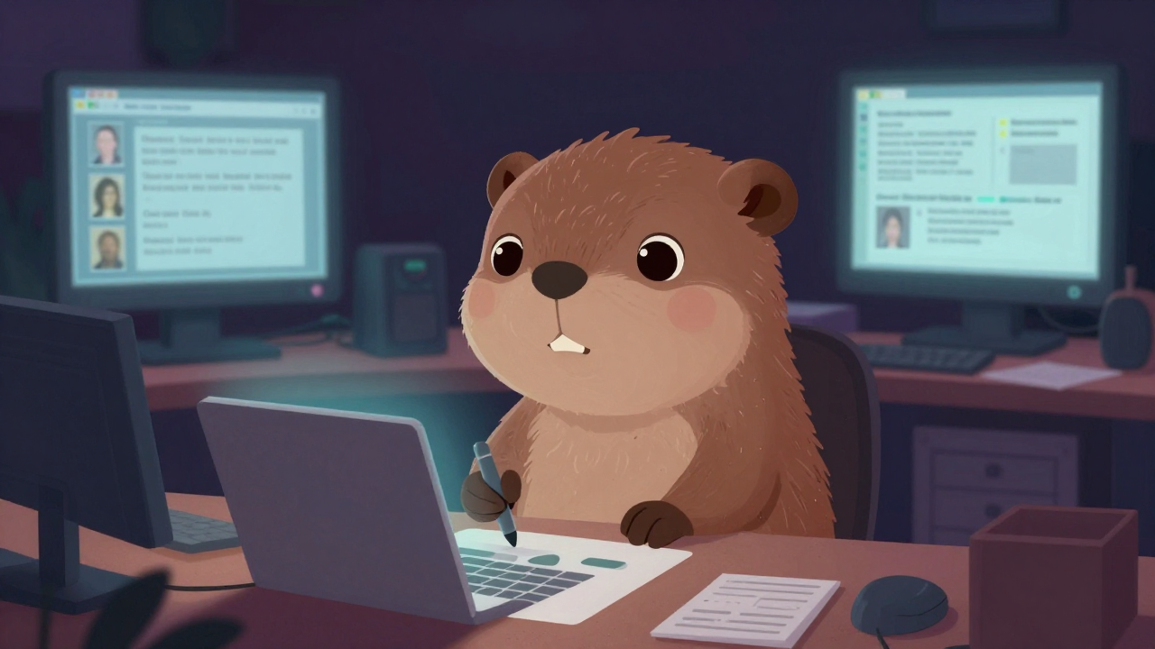 각색작가 직업 종사자가 업무를 수행하는 모습