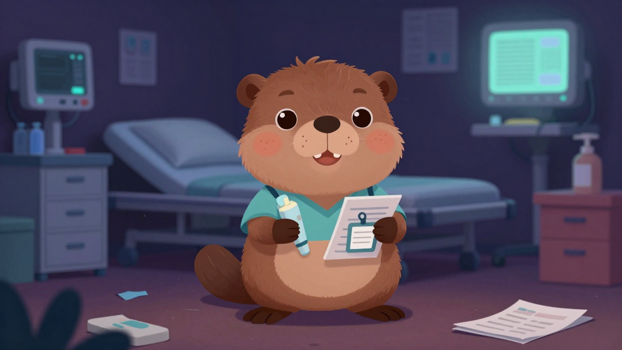 간병인 직업 종사자가 업무를 수행하는 모습