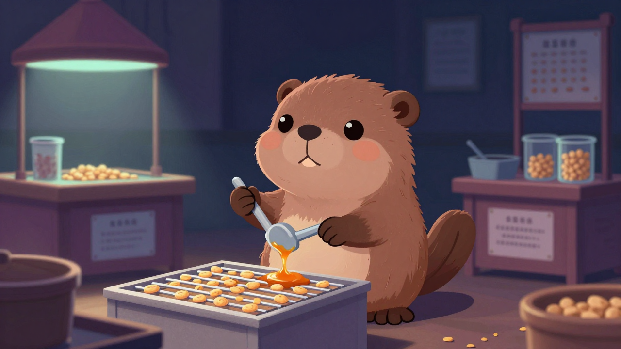 강정제조원 직업 종사자가 업무를 수행하는 모습