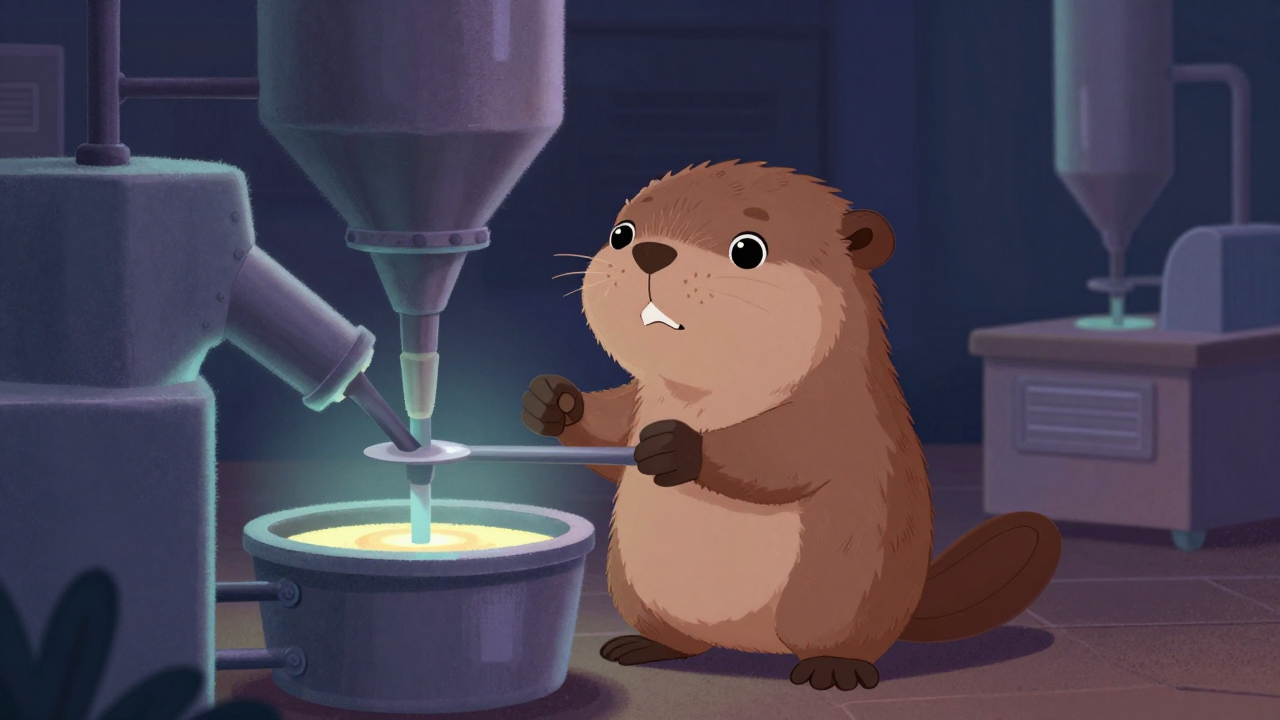 개방형혼련기조작원 직업 종사자가 업무를 수행하는 모습