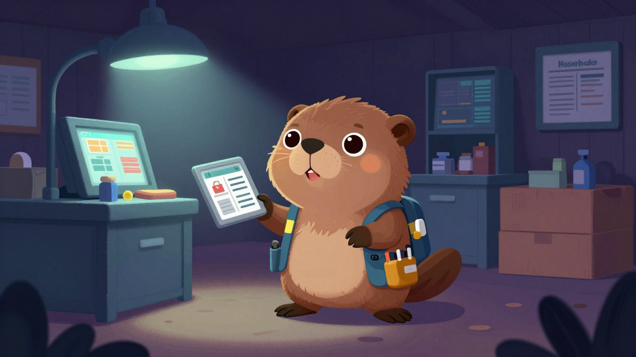 객실물품보급반장 직업 종사자가 업무를 수행하는 모습