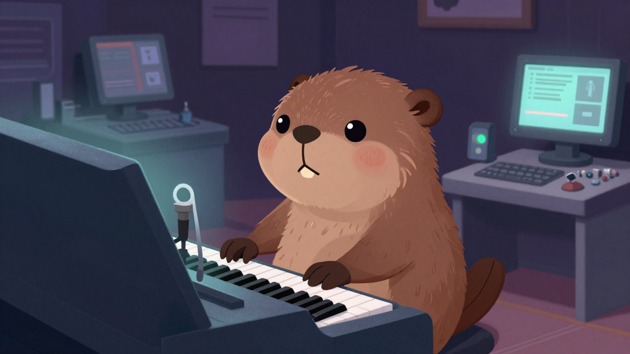 건반악기가공반장 직업 종사자가 업무를 수행하는 모습