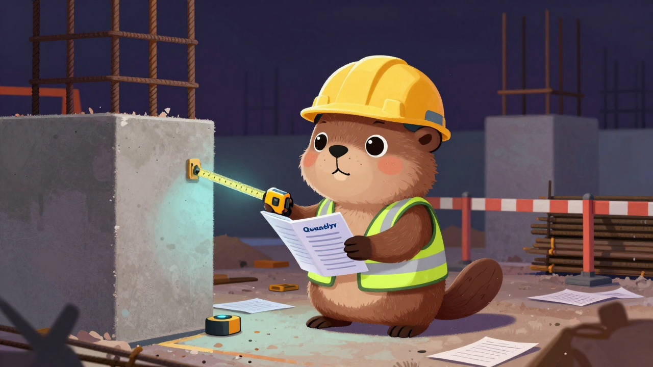 건설공사품질관리원 직업 종사자가 업무를 수행하는 모습