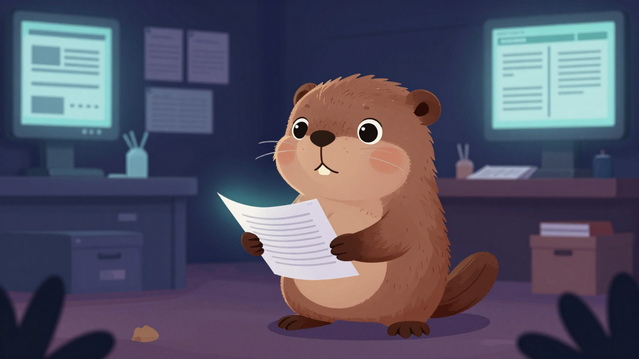 건설자료관리사무원 직업 종사자가 업무를 수행하는 모습