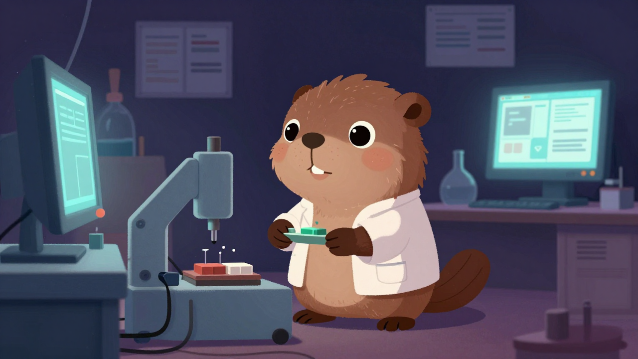 건설재료연구원 직업 종사자가 업무를 수행하는 모습