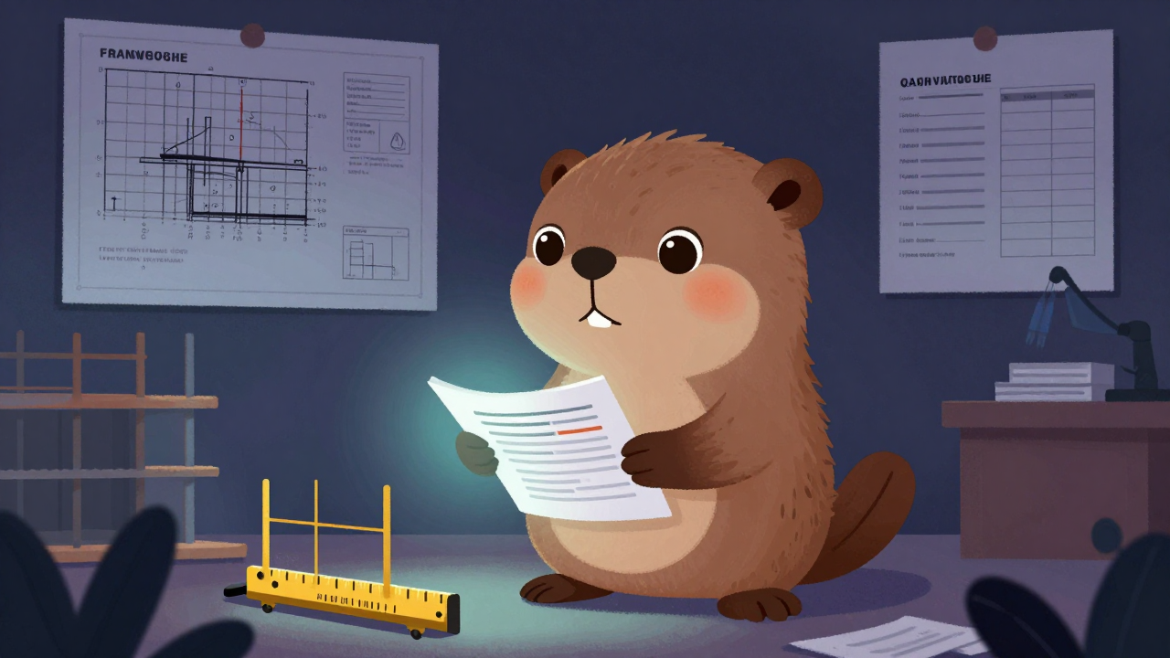 건축감리원 직업 종사자가 업무를 수행하는 모습