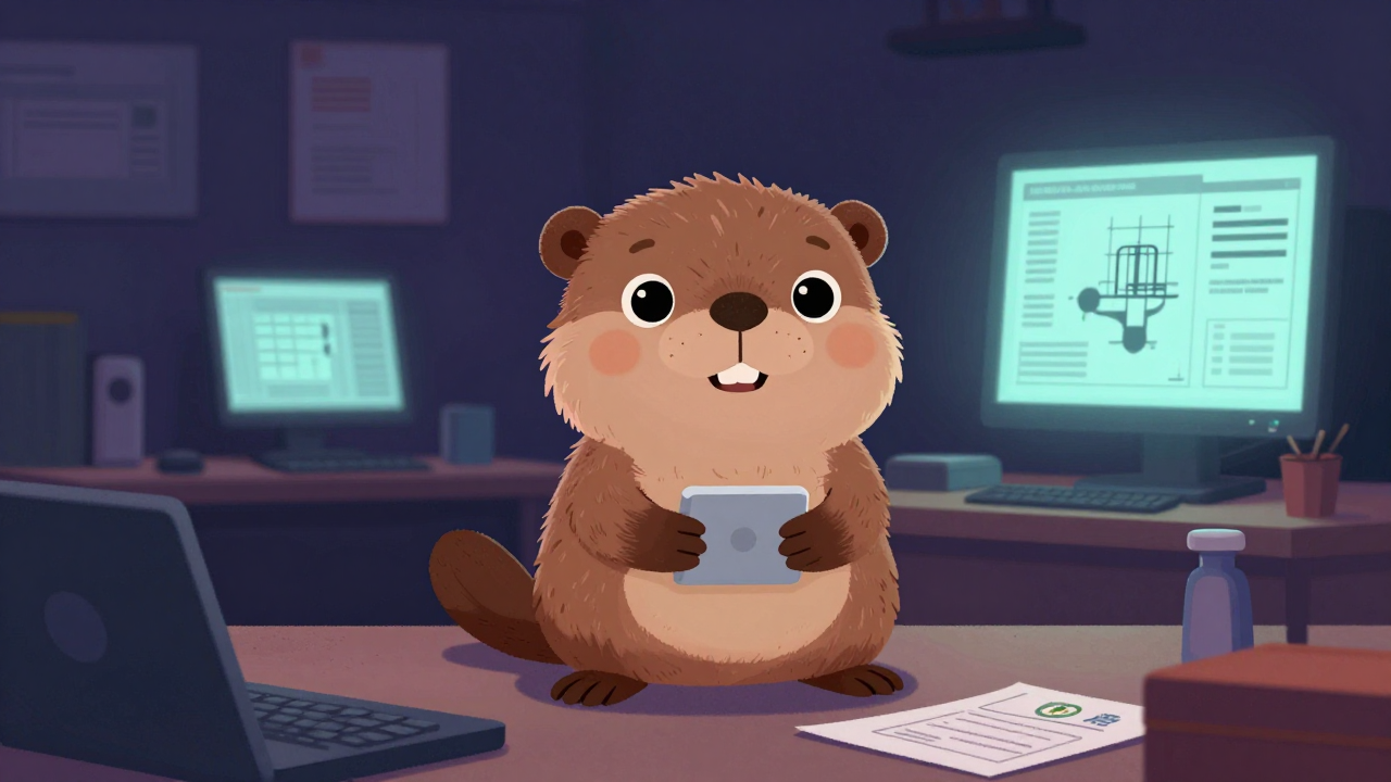 건축공무기술자 직업 종사자가 업무를 수행하는 모습