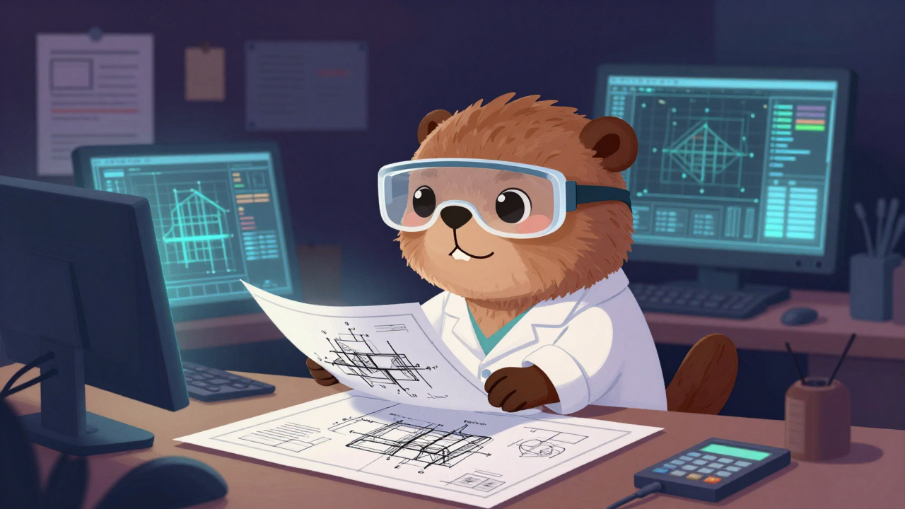 건축공학기술자 직업 종사자가 업무를 수행하는 모습