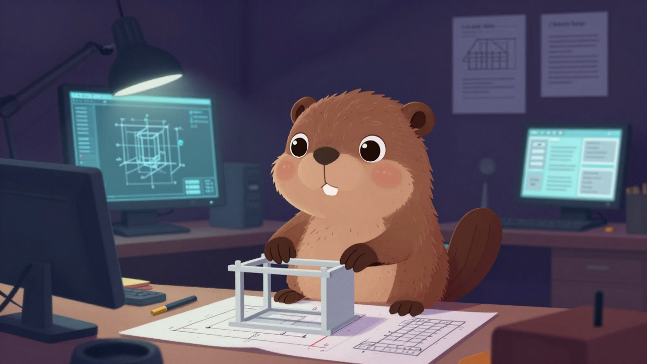 건축구조기술자 직업 종사자가 업무를 수행하는 모습