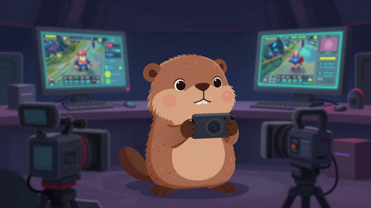 게임방송촬영감독 직업 종사자가 업무를 수행하는 모습