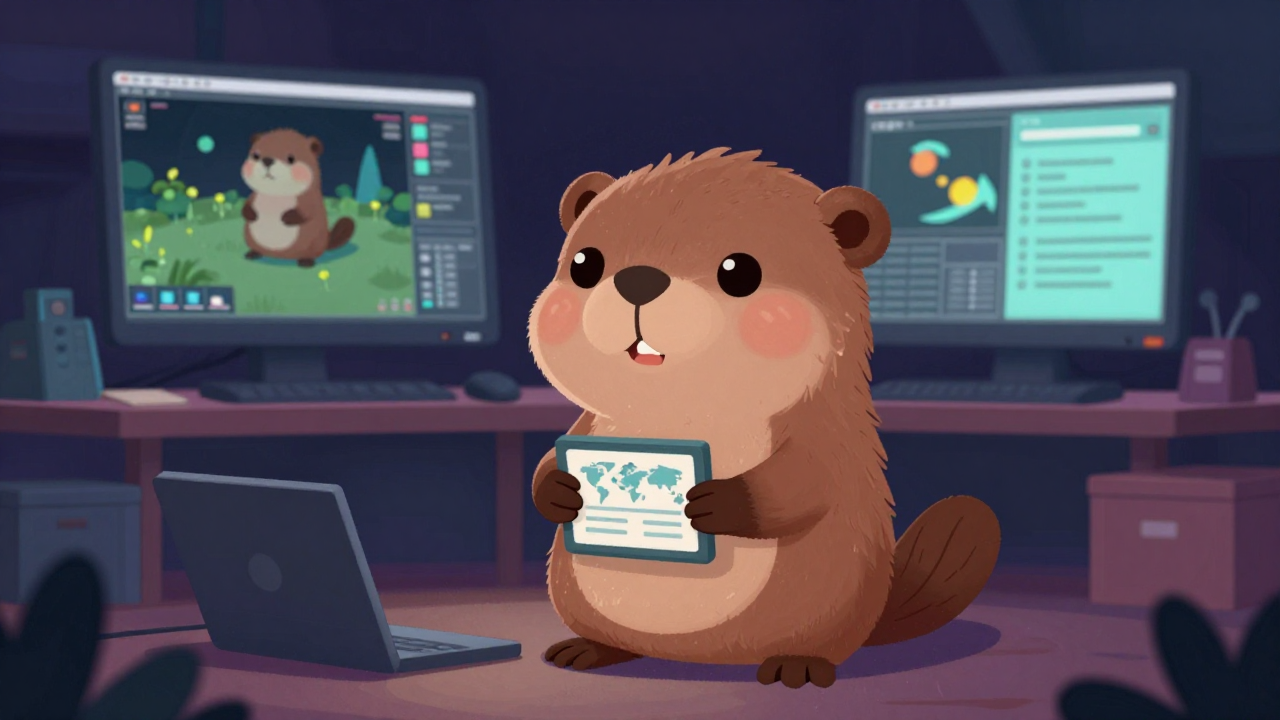 게임월드빌더 직업 종사자가 업무를 수행하는 모습