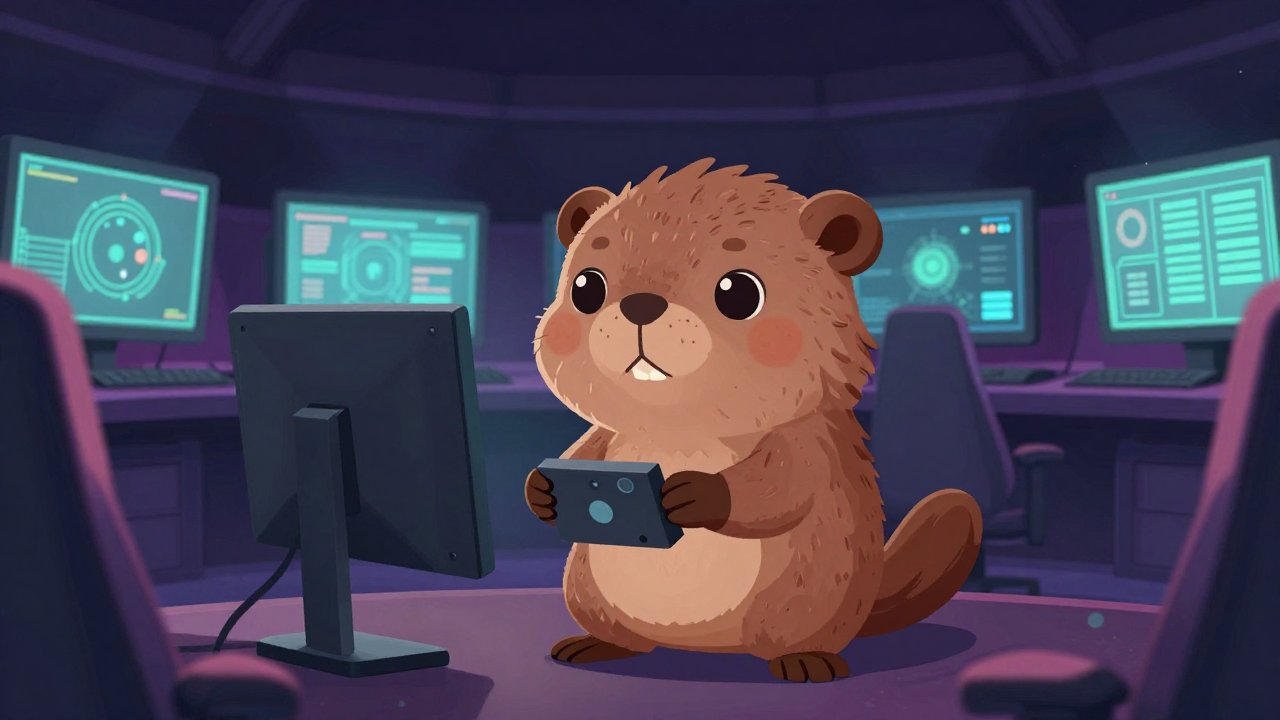 게임자키 직업 종사자가 업무를 수행하는 모습