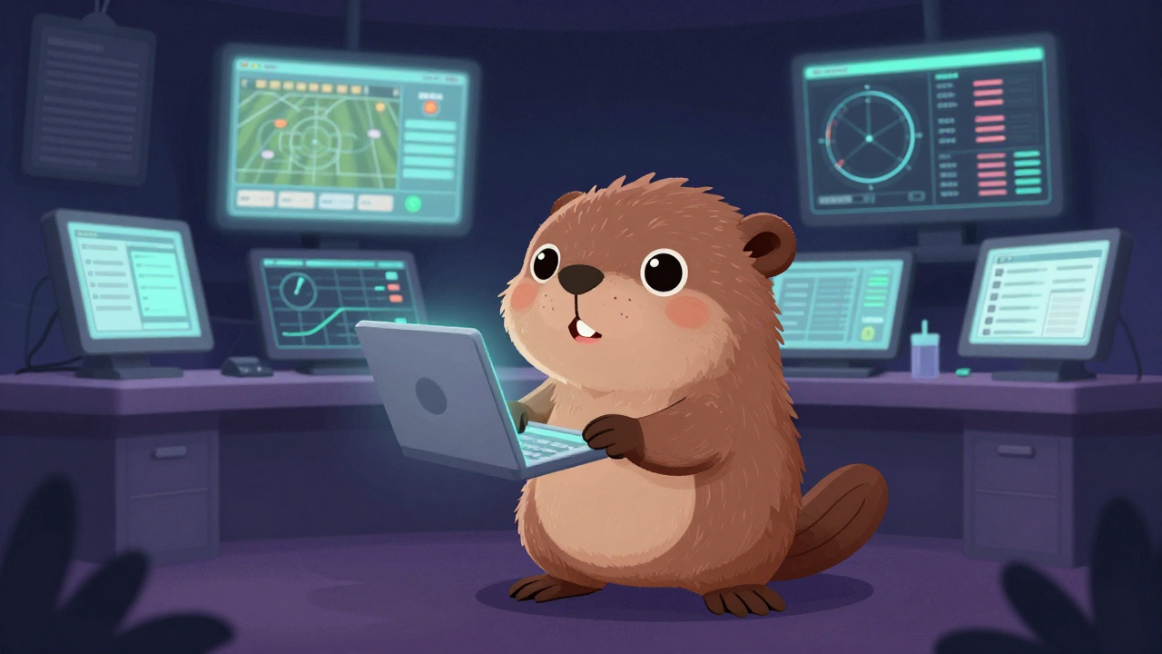 경기기록분석원 직업 종사자가 업무를 수행하는 모습