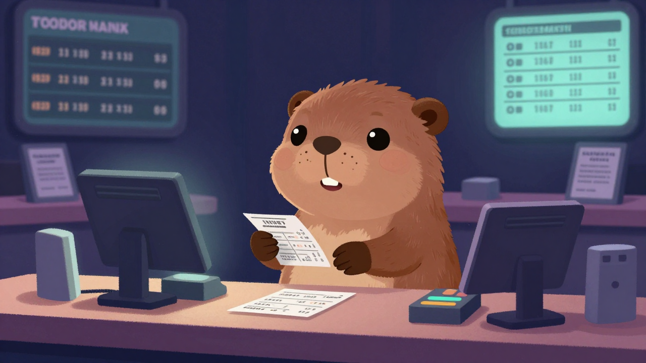 경주권발매원 직업 종사자가 업무를 수행하는 모습