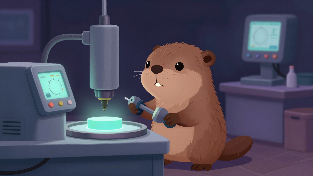 경화성수지성형기조작원 직업 종사자가 업무를 수행하는 모습