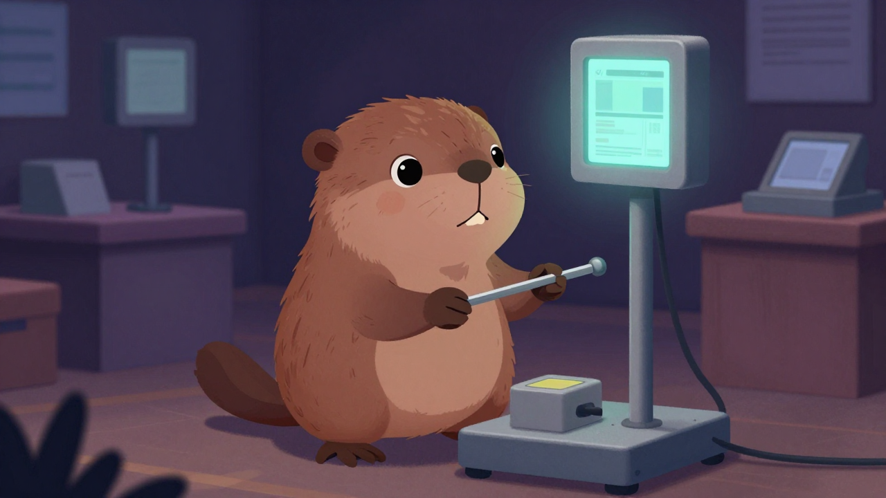 계근원 직업 종사자가 업무를 수행하는 모습