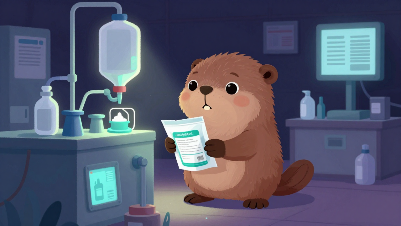 계면활성제포장원 직업 종사자가 업무를 수행하는 모습