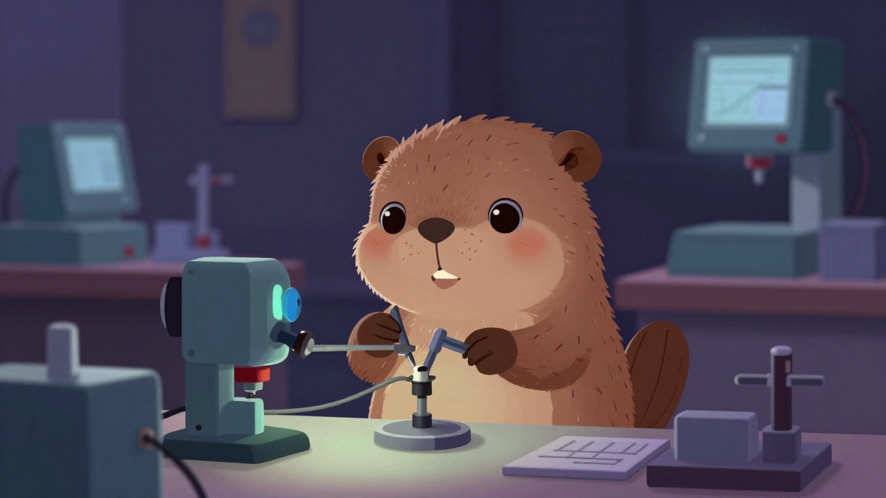 계측기기조립원 직업 종사자가 업무를 수행하는 모습