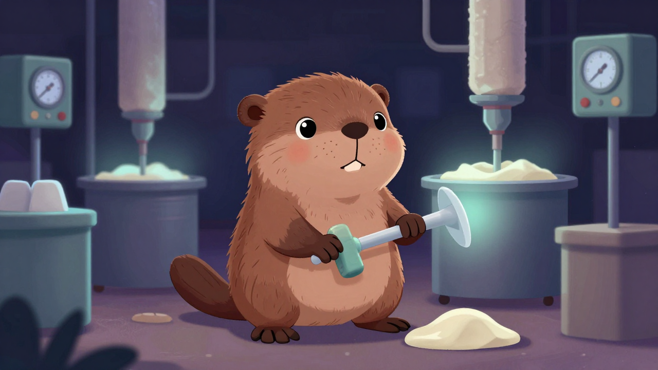 고무내리원 직업 종사자가 업무를 수행하는 모습