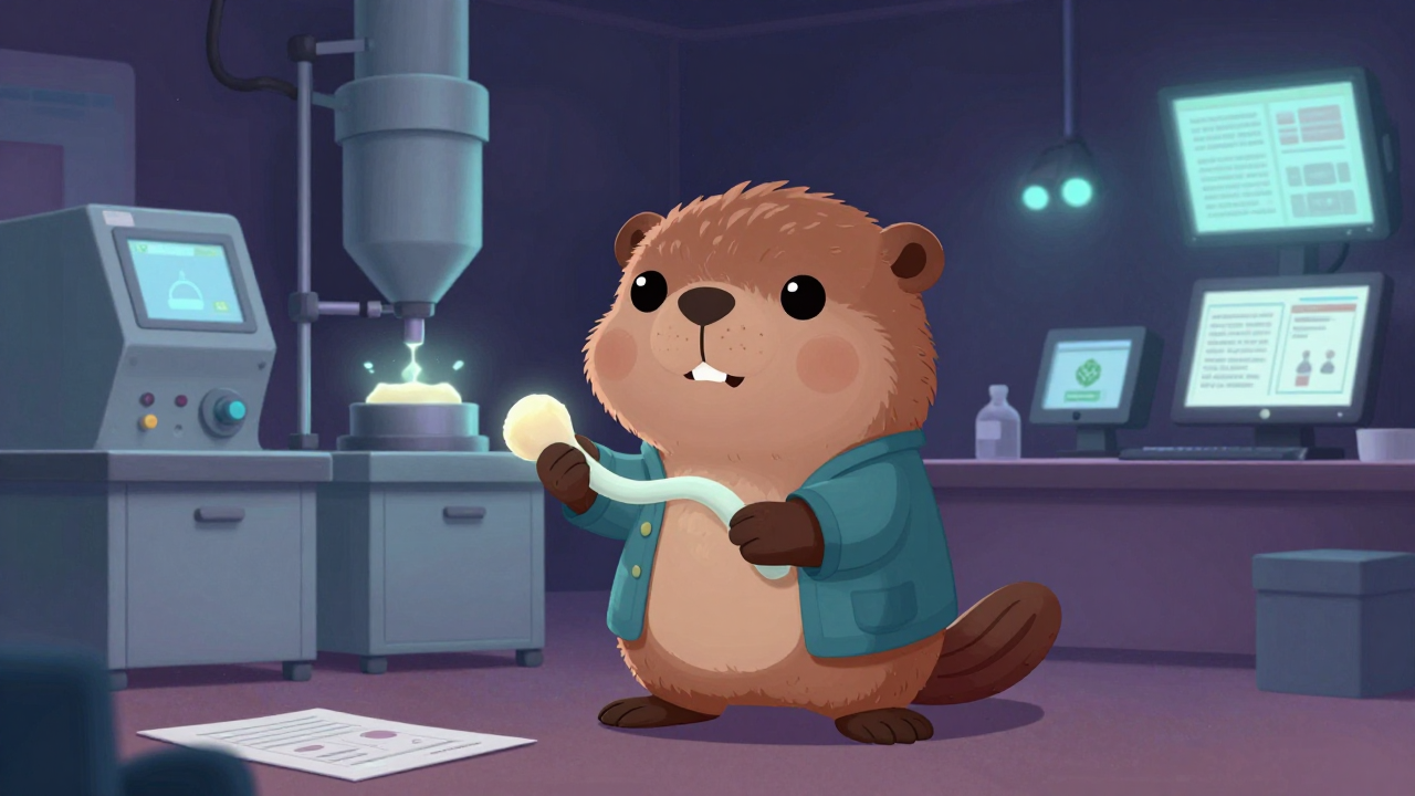 고무배합설계자 직업 종사자가 업무를 수행하는 모습