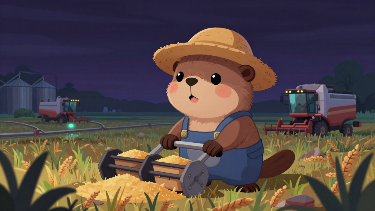 곡식작물재배자 직업 종사자가 업무를 수행하는 모습