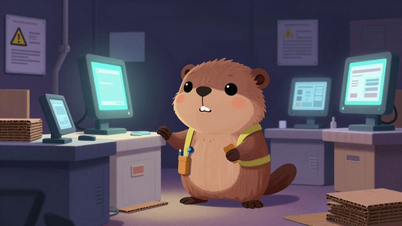 골판지제조반장 직업 종사자가 업무를 수행하는 모습