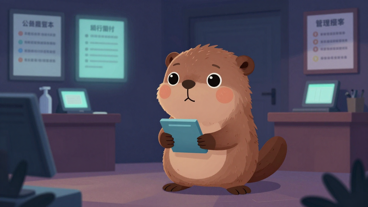 공동주택관리사무원 직업 종사자가 업무를 수행하는 모습