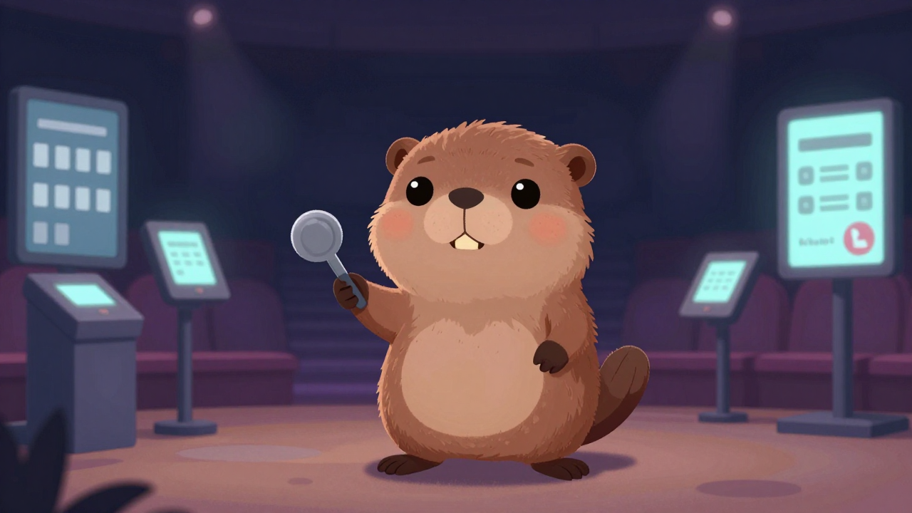 공연장안내원 직업 종사자가 업무를 수행하는 모습