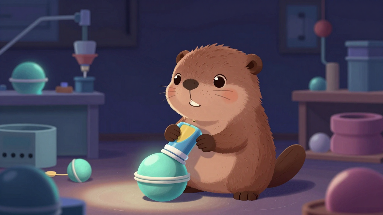 공쿠션고무접착원 직업 종사자가 업무를 수행하는 모습