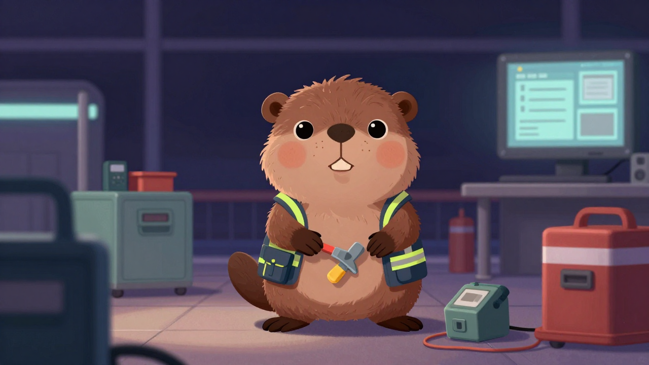 공항관리작업원 직업 종사자가 업무를 수행하는 모습