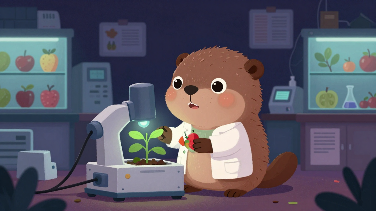 과수연구원 직업 종사자가 업무를 수행하는 모습