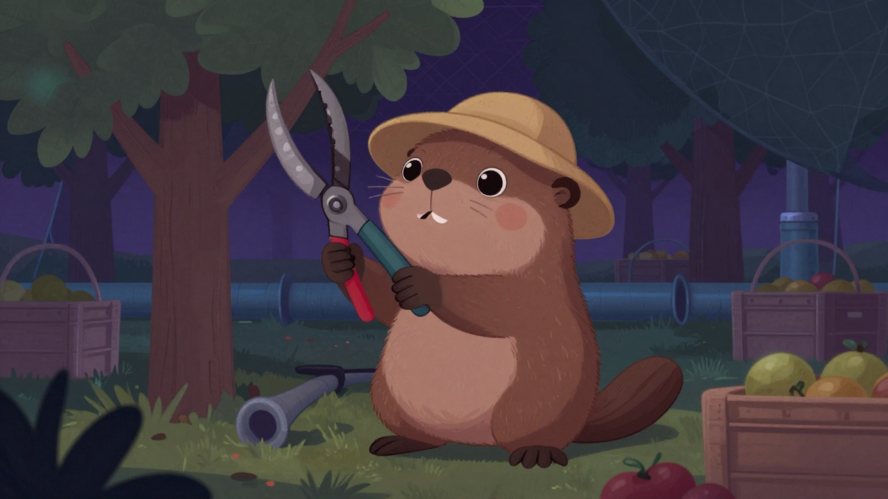 과수작물재배자 직업 종사자가 업무를 수행하는 모습