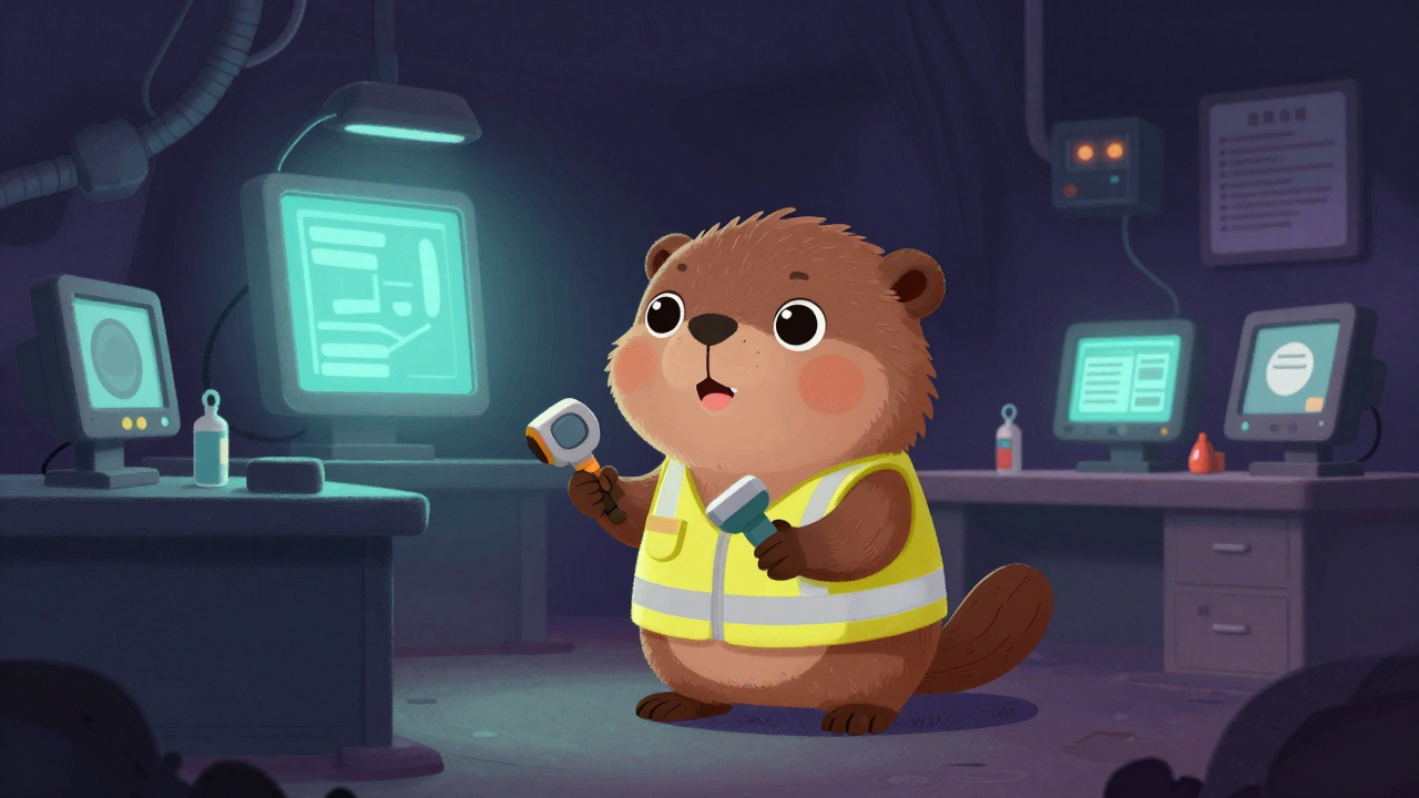 광업안전감독자 직업 종사자가 업무를 수행하는 모습